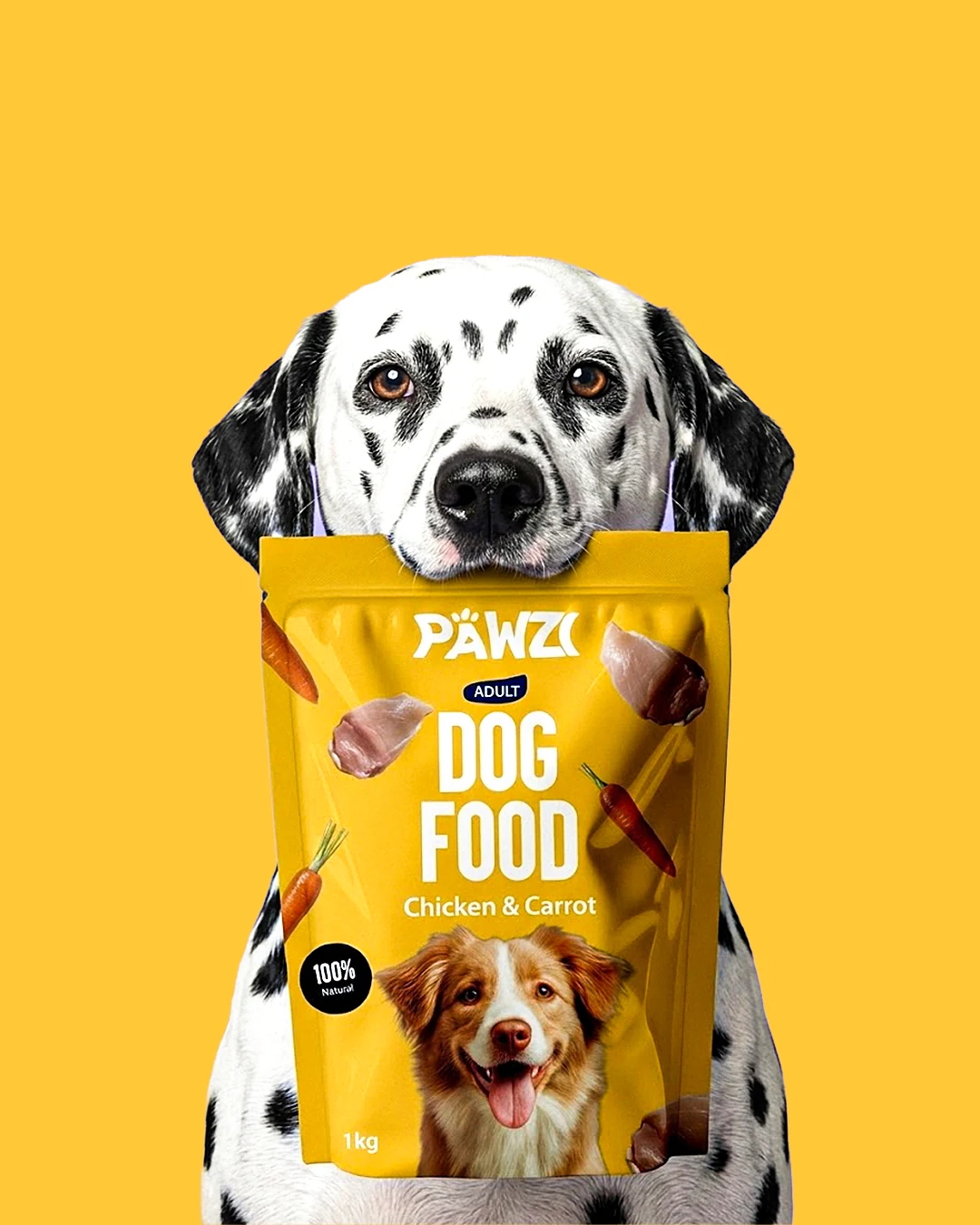 Pawzi Dog Food Package design image 4